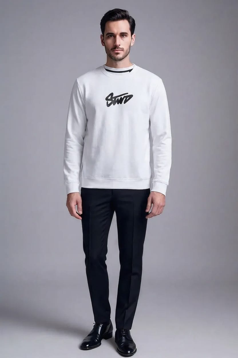 Men's White Winter Shirt | Premium Thermal Fabric | Full Sleeve | Casual & Formal Wear | Sizes M, L, XL