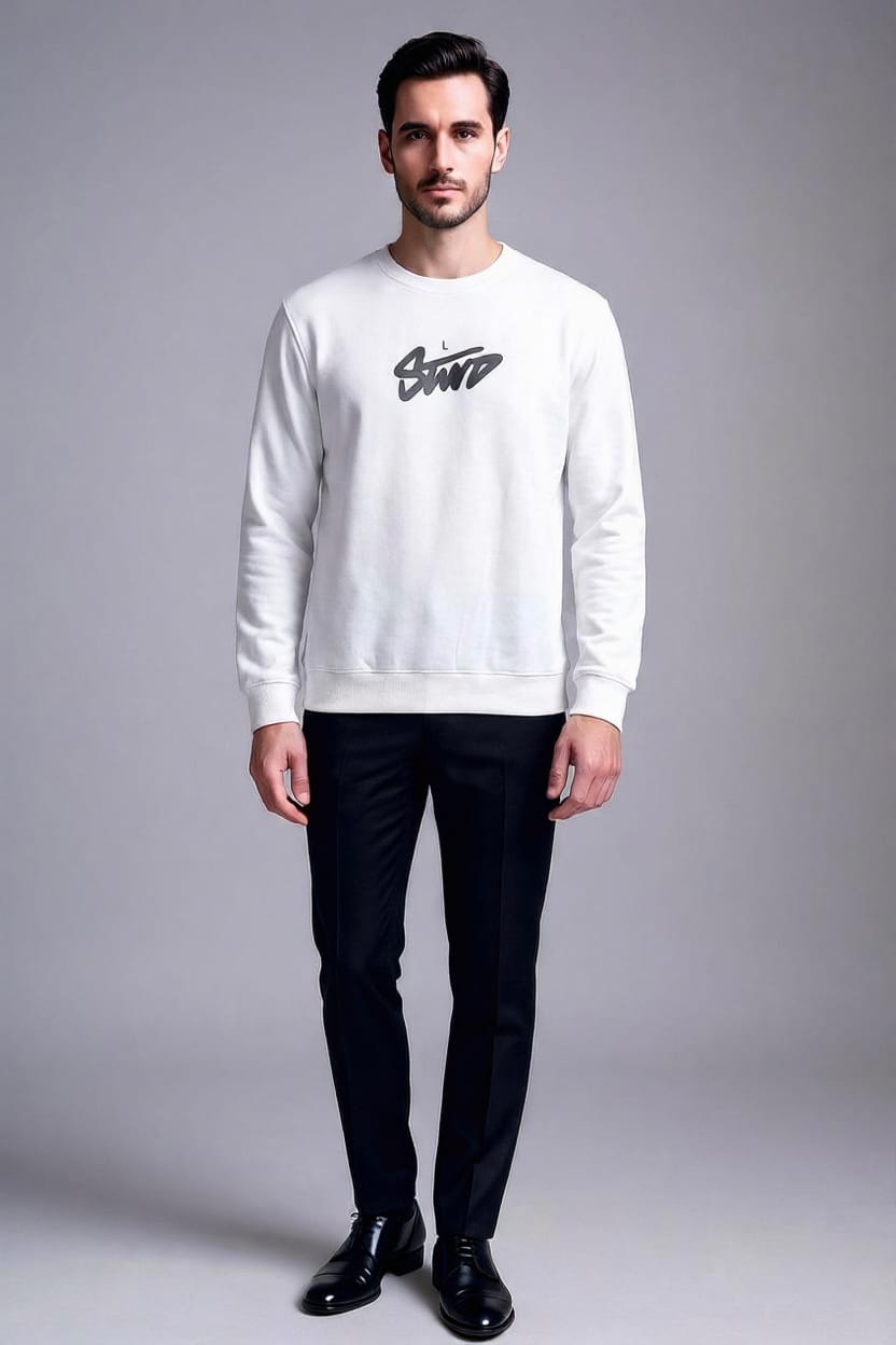 Men's White Winter Shirt | Premium Thermal Fabric | Full Sleeve | Casual & Formal Wear | Sizes M, L, XL