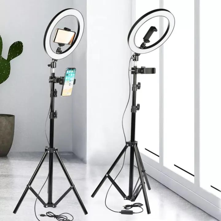 Foldable Selfie Ring Light with Tripod Stand | Extendable Phone Holder | LED Lighting for YouTube, TikTok, Instagram Live | 3-in-1 Content Creator Kit