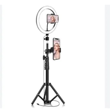 Foldable Selfie Ring Light with Tripod Stand | Extendable Phone Holder | LED Lighting for YouTube, TikTok, Instagram Live | 3-in-1 Content Creator Kit