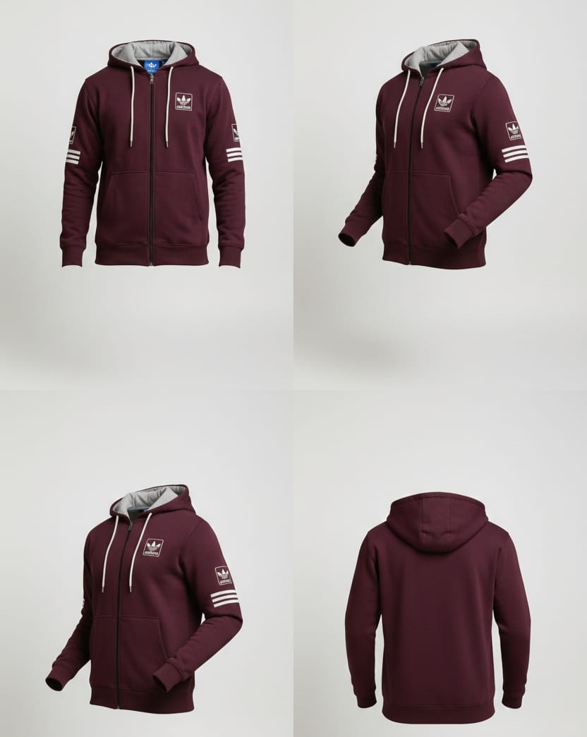 Adidas Style Hoodie | Black with White Stripes | Men's Sportswear | Brand Inspired Design | Gym & Casual Wear