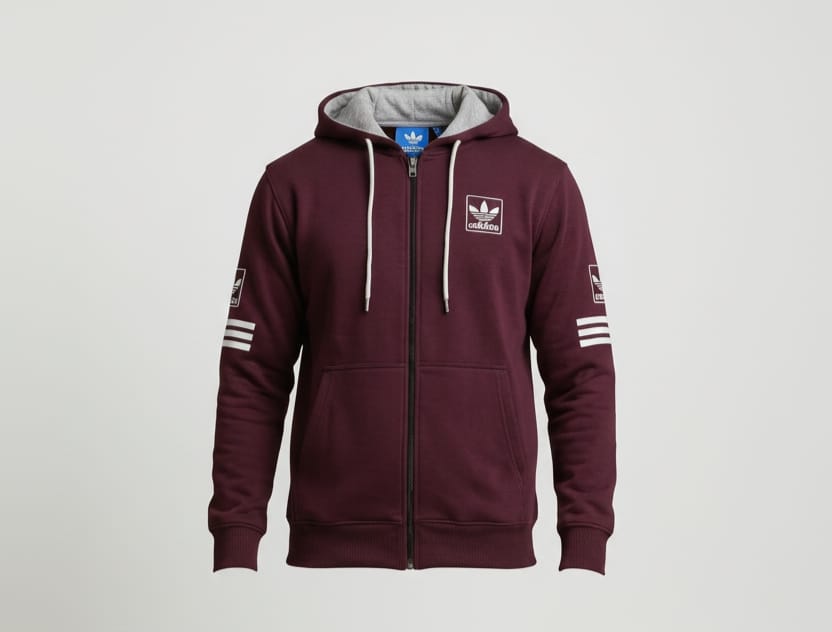 Adidas Style Hoodie | Black with White Stripes | Men's Sportswear | Brand Inspired Design | Gym & Casual Wear