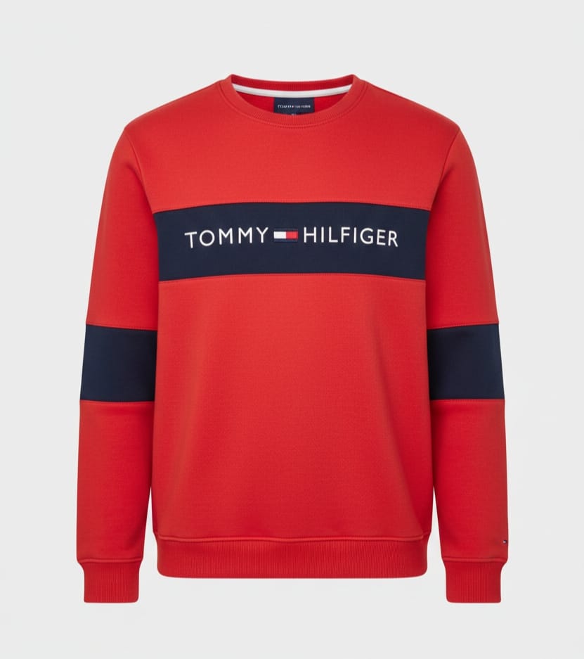 Tommy Hilfiger Style Winter Shirt | Red with Black Stripes | Men's Premium Casual Shirt | Brand Inspired Design | Sizes M, L, XL