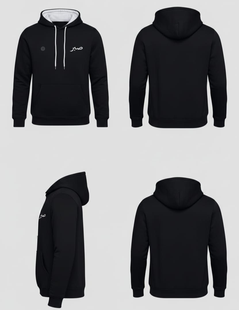 SABER Black Hoodie | Men's Premium Streetwear | Oversized Fit | Embroidered Logo | Winter Essential