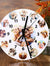 Customized photo wall clock with family pictures, personalized wall decor for drawing room in Pakistan.