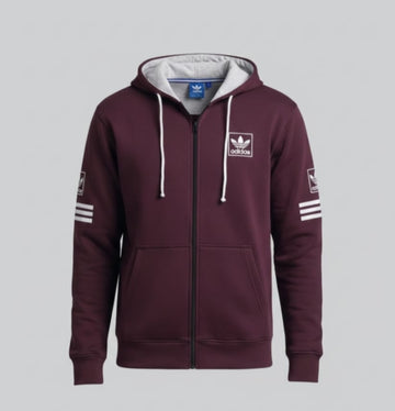 Adidas Style Hoodie | Black with White Stripes | Men's Sportswear | Brand Inspired Design | Gym & Casual Wear