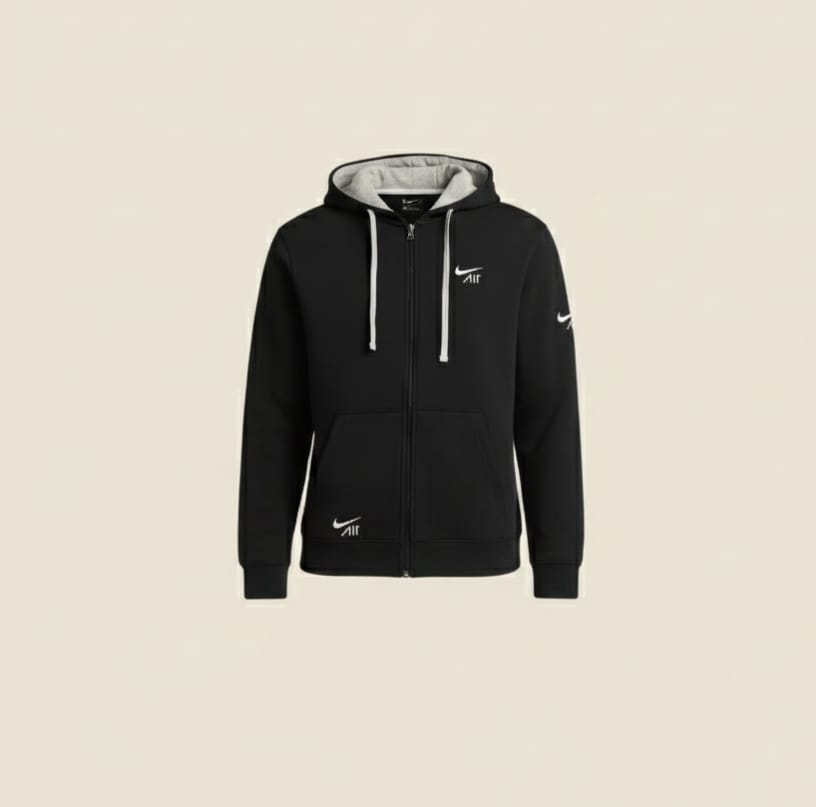 AIR Hoodie Black | Men's Premium Fleece | Sizes M, L, XL | Streetwear Essential | Casual & Gym Wear